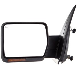 Aintier Tow Mirrors Pair suitable for 2007-2014 For Ford For F150 Series Truck Pickup with Power Adjusted Heated Turn Signal Light Black HousingTowing Mirrors