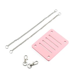 PZRT 1-Pack Cute Parrot Hamster Small Swing Hanging Bed Wooden Cage Hamster Toy Chinchilla Amuse Mouse Pet Gadget (Pink)