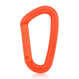 YKK Carabiner Small Mini Compact Key Holder, Plastic, Lightweight, Rust Resistant, Made in Japan, BBC, Luminous, Luminous, Glow in the Same Color, Set of 3 (Phosphorescent Orange)