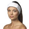 SILKLINE PROFESSIONAL Terry Cloth Adjustable Headband, White, one size
