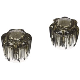 Dura Faucet DF-RKS RV Replacement Hot and Cold Smoked Acrylic Knobs for Faucet