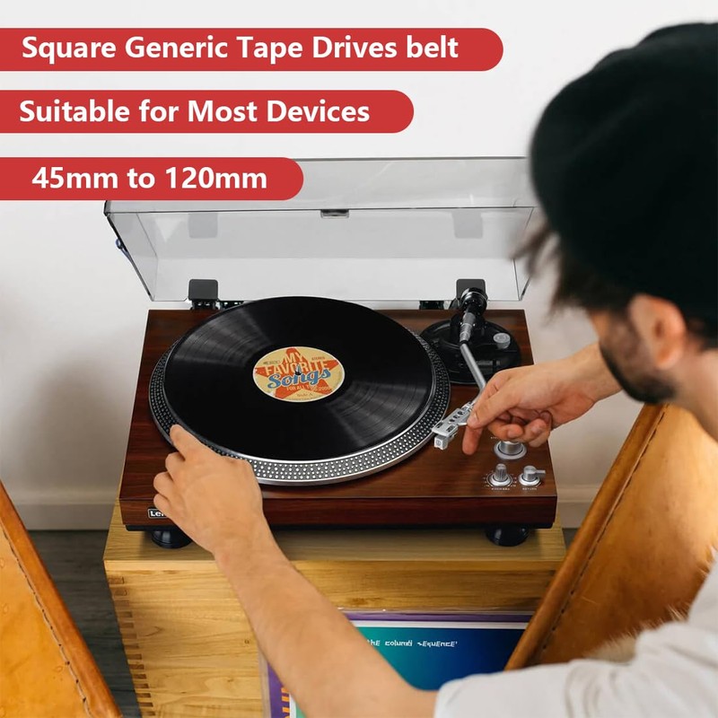 VYZUTR 56 Pieces Square Cassette Tape Machine Belt Connecting Tape