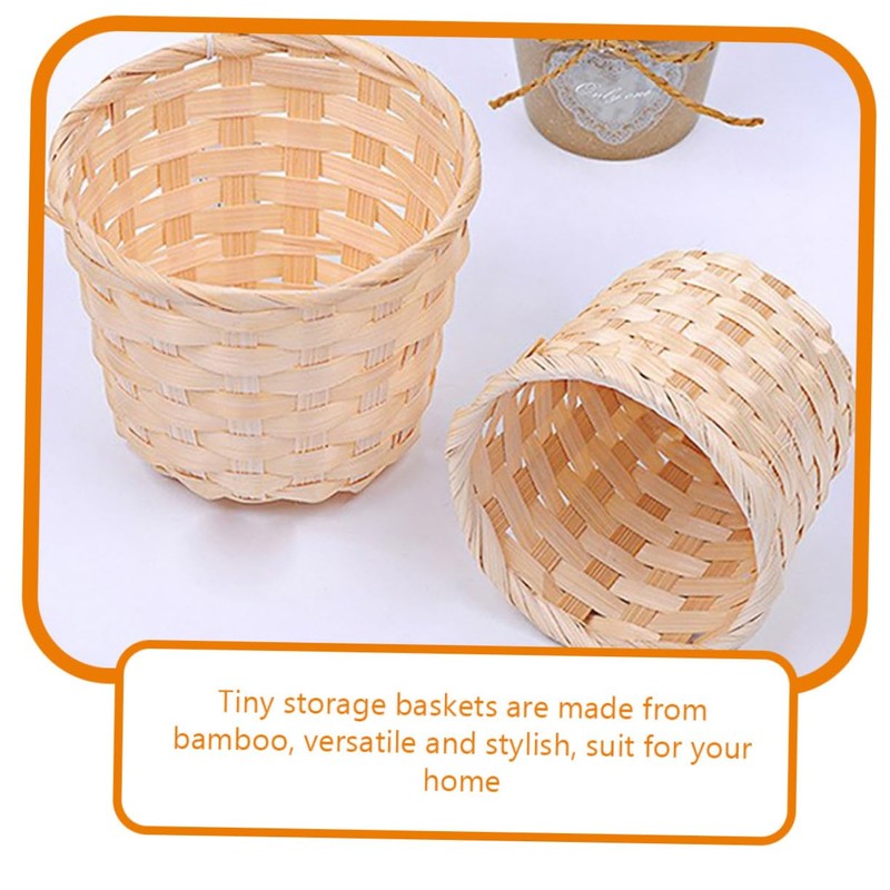 Totority 6pcs Mini Woven Baskets Decorative Tiny Baskets for Storage