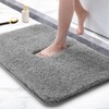 wyewye Microfibre Bath Mat 40x60cm Light Grey, 2cm Super Thick,