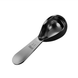 Coffee Bean Scoop 18/8 Stainless Steel Measuring Coffee Scoop 2 Tablespoon Reusable Measure Spoon Good Size For Coffee Canister Easy To Storage (Black 1 Set)