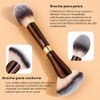 MAANGE 3 Piezas Brochas de Maquillaje Profesional Faciales de Aluminio