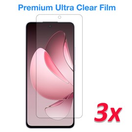 MEZON [3 Pack] Ultra Clear Screen Protector Film for OPPO Reno13 F 5G – Shock Absorption, Case Friendly (Reno13 F 5G, Clear)