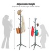 Tangkula Coat Rack Freestanding, Rubber Wood Coat Stand with 8