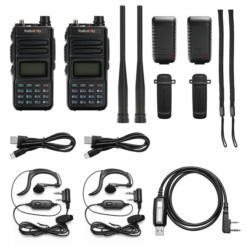 Radioddity 2 Pack GM-30 GMRS Handheld Radio 5W Long Range