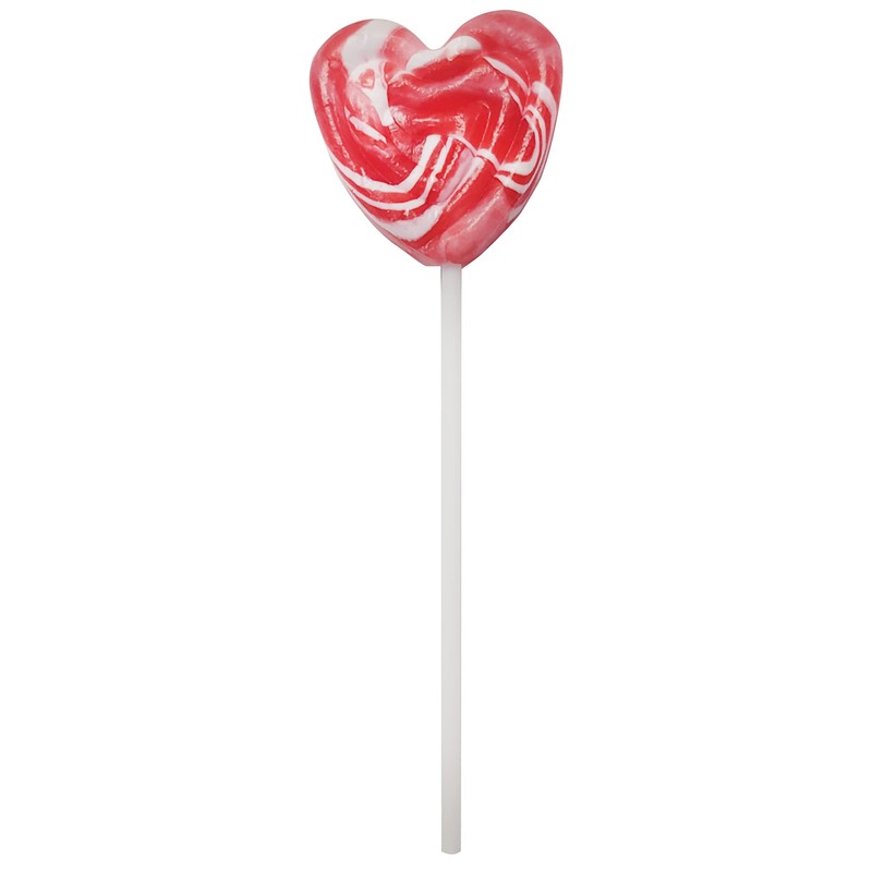 Naturejam Red Heart Lollipops 24 Count-Individually Wrapped Hard Candy For