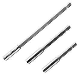 BokWin 2.4/4/6 Inch Magnetic Drill Bit Extension,3 Pcs Set 1/4 Hex Shank Screwdriver Extension Bit Holder for Drills Screws Mechanics