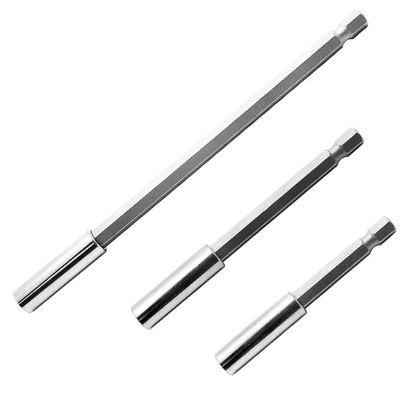 BokWin 2.4/4/6 Inch Magnetic Drill Bit Extension,3 Pcs Set 1/4