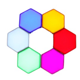 Creative Hexagonal Wall Lights Smart Touch-Sensitive LED Honeycomb Night Lights DIY Modular Assembled Splicing Modern Wall Lamps Home Decor (6 Pack)