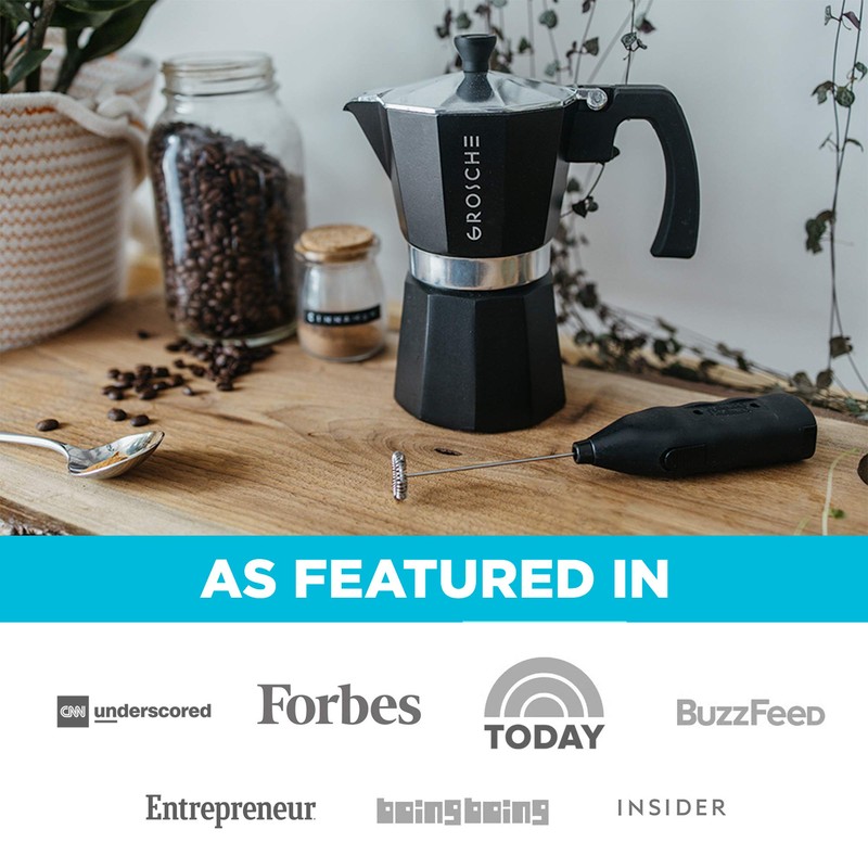GROSCHE Milano Stovetop Espresso Maker Moka Pot 3 espresso Cup