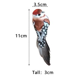 5 Pieces Decorative Birds Artificial Birds Small Artificial Birds Hanging Clip Ornament Artificial Bird with Tongs for Landscape Ornament Garden Forest Decoration