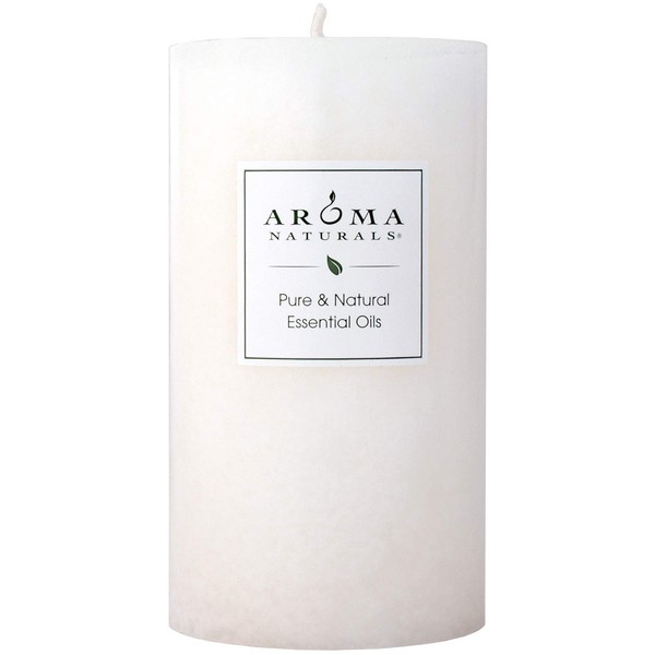 Aroma Naturals Holiday Essential Oil Vanilla & Peppermint Scented Pillar Candle, Cool Wish, 2.75 inch x 5 inch