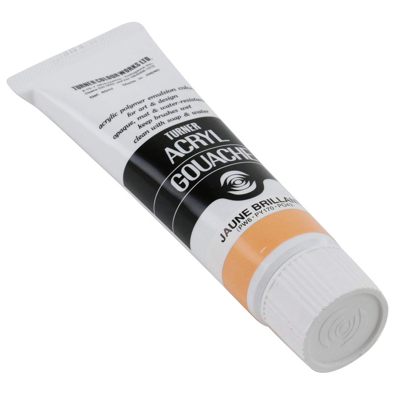 40ml Turner Acrylic Gouache Jaune Brillant 30