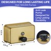 Stardrix Brushed Gold Stainless Steel Horizontal 1100ml/37oz Capacity Commercial-Grade Soap