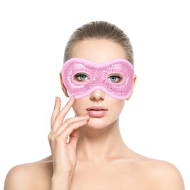 ACWOO Eye Mask, Cooling Glasses, Cooling Eye Mask for Hot Cold Therapy, Swollen and Tired Eyes, Dark Circles, Migraines (A-Pink)