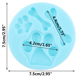 Cat Paw Fondant Mold Dog Paw Bone Silicone Mold