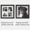 AEVETE 3x3 Picture Frame Collage 4 Opening 8x8 Picture Frames