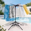 Pool Towel Rack Outdoor, Heavy Duty Outdoor Towel Rack,Adjustable 75