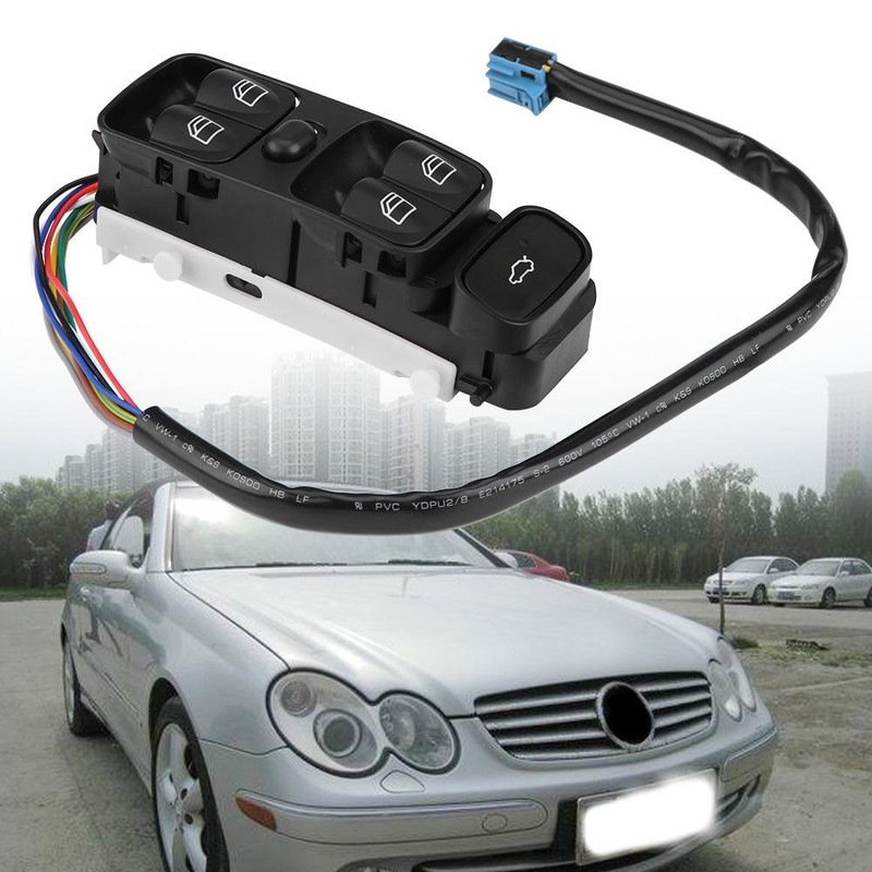 KIMISS Car Window Switch A2098203410, Plastic Switch for Electric Window