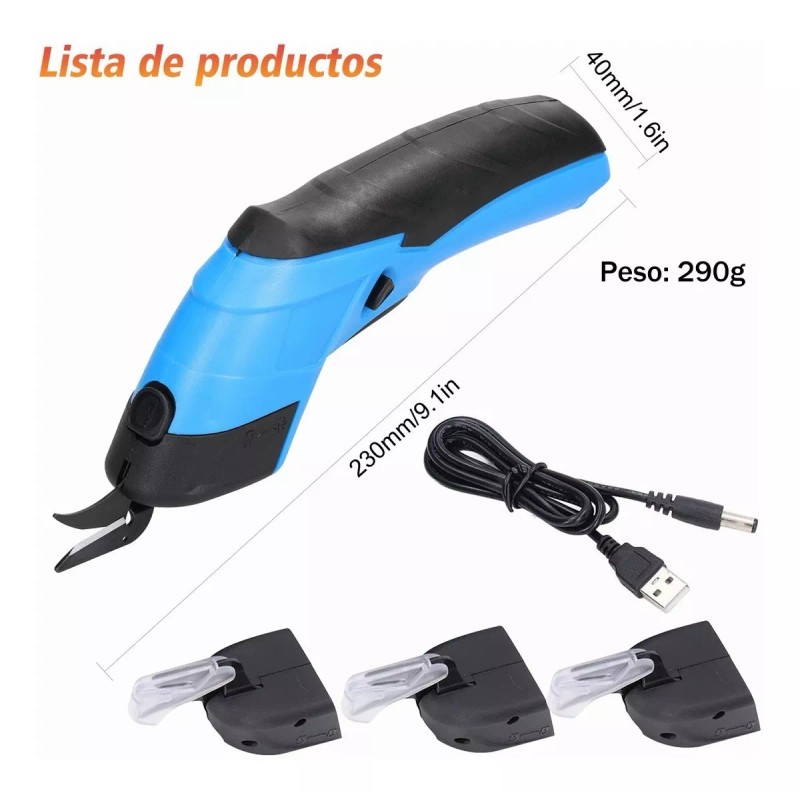 Tijeras Eléctricas Cortadora Tijeras Electricas Inalambrica Con 3 Cuchillas