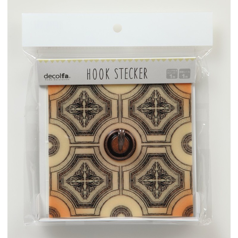 Nitoms Decolfa Hook Sticker Square Brown M4104 No Holes in