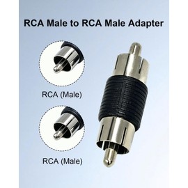 SEYUGOPTI 2 Pack Gold Plated RCA Male to Male Barrel Coupler Adapter