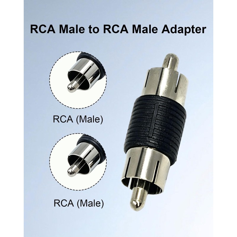 SEYUGOPTI 2 Pack Gold Plated RCA Male to Male Barrel