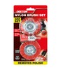 Dekton 3PC Nylon Brush Set | Includes End Brush, Wheel