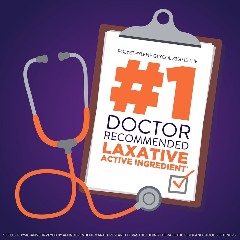 Equate ClearLax Polyethylene Glycol 3350 Powder for Solution, Orange, 14