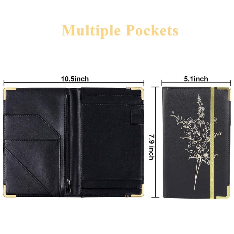 Lemmeko Server Book, PU Leather Server Books for Waitress with