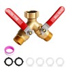 Garden Water Hose Splitter 2 Way Heavy Duty Brass Spigot