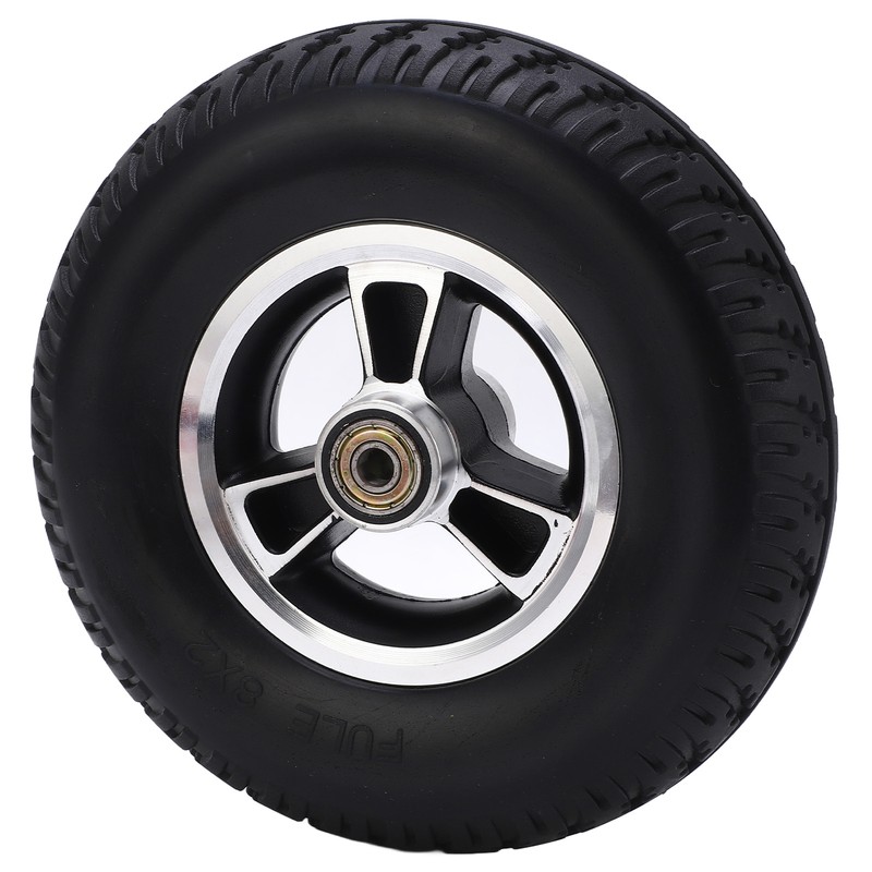 Wheelchair Wheel Replacement Solid PU Reinforced Aluminum Alloy Hub Walker