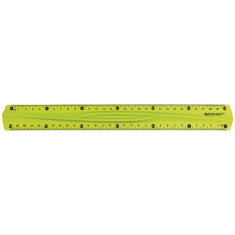 Westcott E-10222 00 30 cm Flexible Ruler - Assorted Colours,red