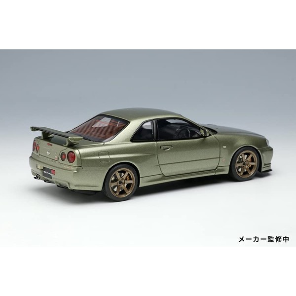 EIDOLON 1/43 Nissan Skyline GT-R (BNR34) V-spec II Nur 2002 (TE37 Wheel) Millennium Jade, Finished Product