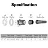 LeMotech 20Pcs NPT 1/2" IP68 Waterproof Cable Gland Flex Spiral