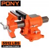 PONY Heavy Duty Bench Vise 5-inch Jaw Width and Opening