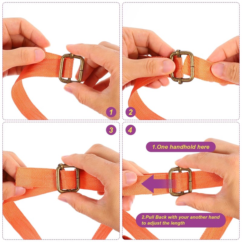 sourcing map 12Pcs Slide Buckle 2" Tri-Glide Slides Adjuster Strap