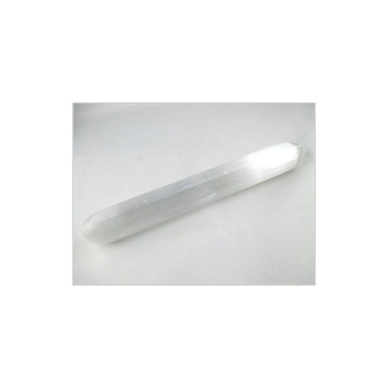 Jet International Fantastic Selenite Smooth Wand 6 Inches Approx. 100