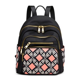 FOLOVEYA Backpack for Womens Anti Theft Waterproof Rucksack Lightweight Casual Daypack Stylish Floral Backpack Modern City Shoulder Bag for Women Travel City School College Work Polyester Bag Grey