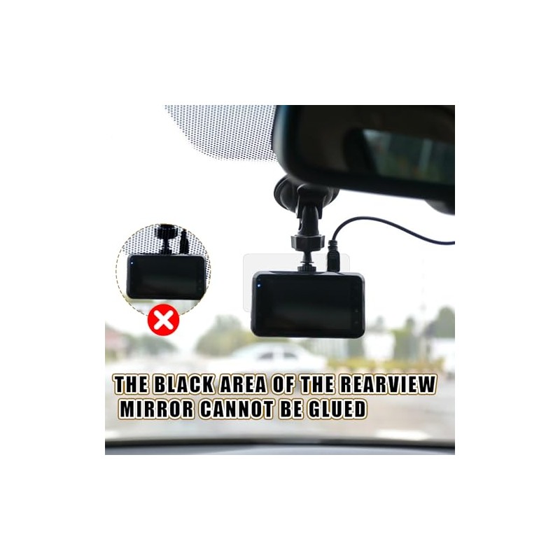 8-Piece Dashcam Windshield Sticker Kit for Easy Installation
