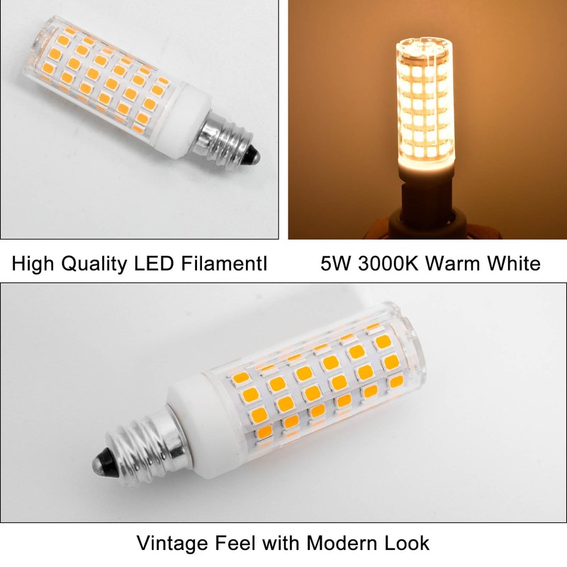 12V 40W E12 LED Candelabra Light Bulbs 4W Warm White
