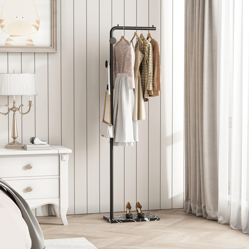 Metal Coat Rack Bracket Finish Stable Marble Base with High-end