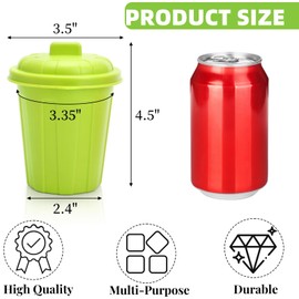 Goaste 20 Pack Mini Desk Trash Can, 10 OZ Small Plastic Garbage Bin with Lid, Tabletop Round Waste Basket, Cute Pen Pencil Holder Organizer for Home, Office, School, Vanity, Car (Assorted Colors)