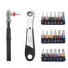 DerBlue 19pcs S2 Micro Ratchet Wrench Screwdriver Bit Set with