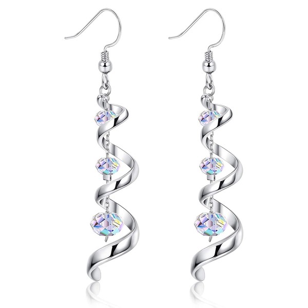Zeayebsr 1 Pair of Crystal Earrings, Long Drop Earrings for