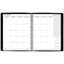 2025-2026 Office Depot 13-Month Monthly Planner, 7" x 9", Black, January To January, OD711100